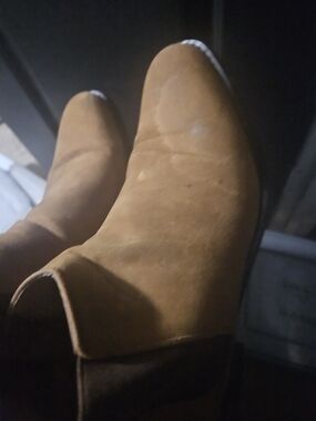Women's Tan Suede Ankle Boots - Classic Slip-On Style